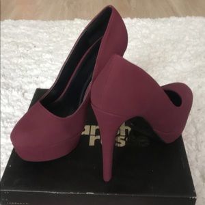 Charlotte Russe 5 inch maroon heels
